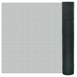 kanade traataed, PVC-kattega tsingitud teras, 25x1 m, roheline