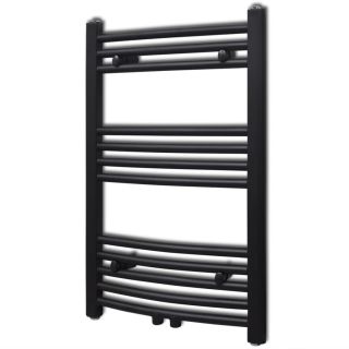 Keskkütte rätikukuivati vannituppa kumer 600 x 764 mm, must