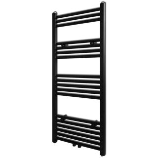 Keskkütte rätikukuivati vannituppa sirge 500 x 1160 mm, must