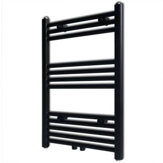 Keskkütte rätikukuivati vannituppa sirge 600 x 764 mm, must