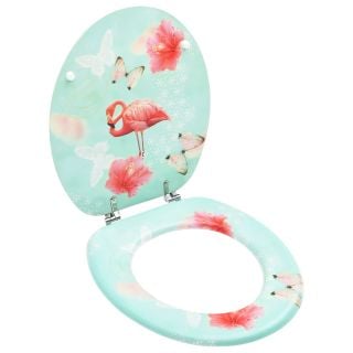 WC prill-laud kaanega, MDF, flamingodisainiga