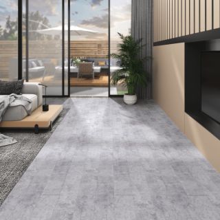 PVC põrandalauad 5,02 m², 2 mm, iseliimuv, tsementhall