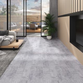 PVC-st põrandaplaadid, 4,46 m² 3 mm, iseliimuv, tsementhall