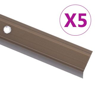 L-kujuline trepiliist 5 tk, alumiinium, 90 cm, pruun