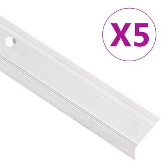L-kujuline trepiliist 5 tk, alumiinium, 90 cm, hõbedane