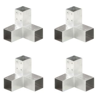 postiühendused, 4 tk Y-kujuline, tsingitud metall, 71 x 71 mm