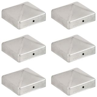 püramiidikujuline aiapostiots, 6 tk, tsingitud metall, 71x71 mm