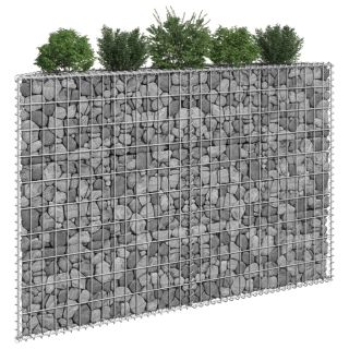 Габионный горшок для растений, оцинкованная сталь, 150 x 20 x 100 см