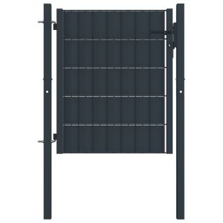 aiavärav, PVC ja teras, 100 x 81 cm, antratsiithall