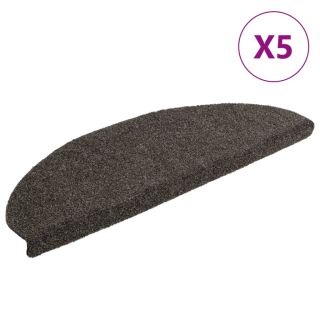 самоклеящийся коврик для лестницы, 5 шт., антрацитовый, 65x21x4 см, петлевая техника