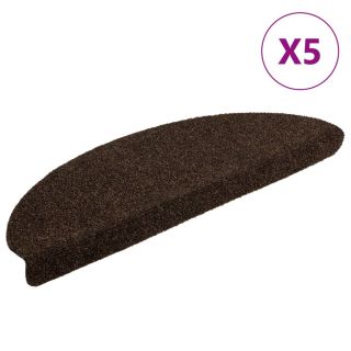 самоклеящиеся коврики для лестницы, 5 шт., коричневые, 65 x 21 x 4 см, петлевая техника