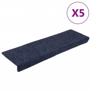 Ковры для лестницы 5 шт., петлевая техника, 65x21x4 см, цвет антрацитово-серый