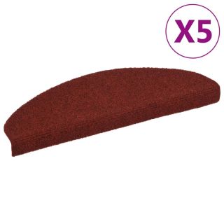 самоклеящийся коврик для лестницы, 5 шт., красный, 65 x 21 x 4 см, петлевая техника