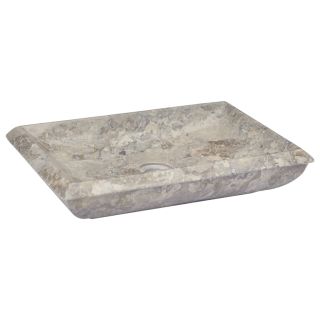 раковина, серая, 50 x 35 x 10 см, мрамор
