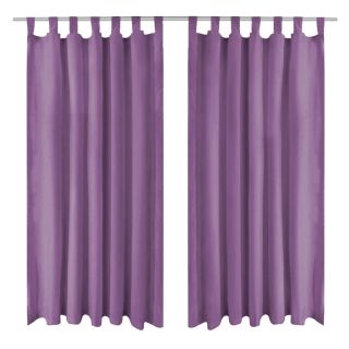 aasadega mikrosatiinist kardinad 2 tk 140 x 175 cm, lilla