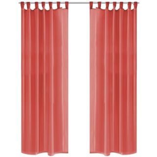 vuaalkardinad 2 tk 140 x 225 cm, punane
