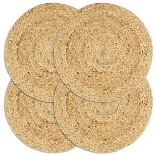 lauamatid 4 tk, naturaalne, 38 cm, ümmargune, džuut