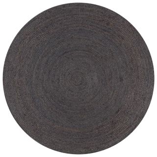 käsitsi valmistatud džuutvaip, ümmargune, 120 cm, tumehall