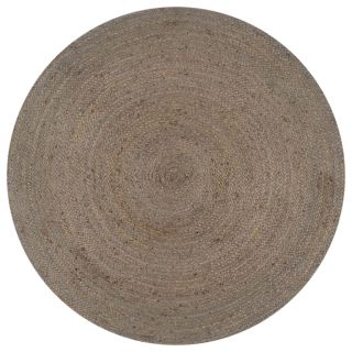 käsitsi valmistatud džuutvaip, ümmargune, 150 cm, hall
