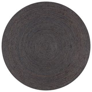 käsitsi valmistatud džuutvaip, ümmargune, 90 cm, tumehall