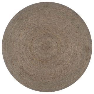 käsitsi valmistatud džuutvaip, ümmargune, 90 cm, hall