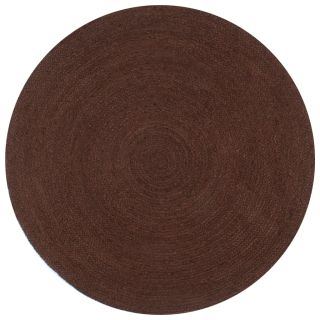 käsitsi valmistatud džuutvaip, ümmargune, 120 cm, pruun