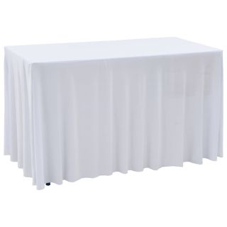 2 tk venivad lauakatted, 243 x 76 x 74 cm, valge