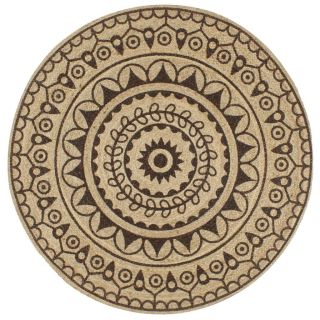 käsitsi valmistatud džuutvaip tumepruuni mustriga, 90 cm