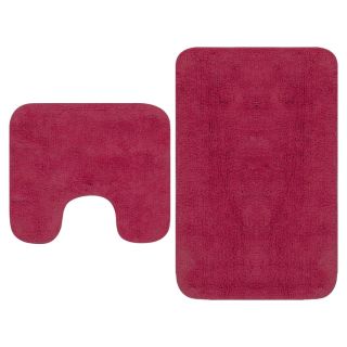 vannitoamattide komplekt, 2-osaline, kangas, fuksia