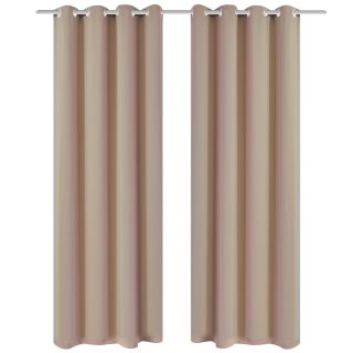 2 шт. шторы кремово-белого цвета с металлическими кольцами 135 x 245 см