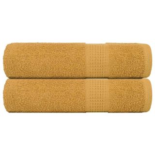 saunalinad 2 tk, kuldne, 100x150 cm, 360 gsm, 100% puuvill