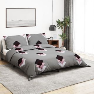 комплект постельного белья, серый, 225 x 220 см, хлопок
