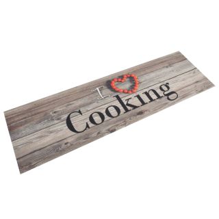 коврик для кухни, моющийся, для готовки, серый, 45 x 150 см, бархатный
