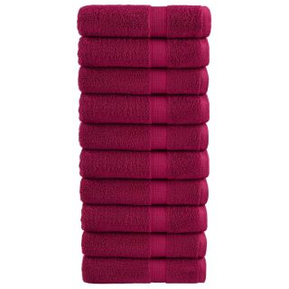 Полотенце для сауны SOLUND 10 шт., бордовое, 100x150 см, 600 г/м²