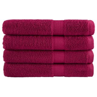полотенца SOLUND 4 шт., бордовые, 100 x 200 см, 600 г/м²