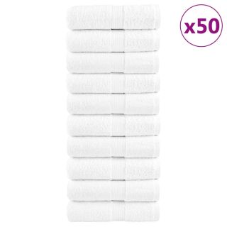 Полотенца малые SOLUND 50 шт., белые, 30x30 см, 600 г/м²