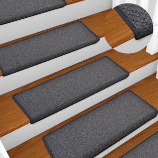 Коврики для лестницы 15 шт., 65x21x4 см, темно-серые