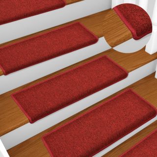Коврики для лестницы 15 шт, 65x21x4 см, красные