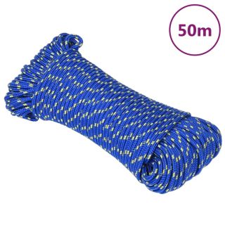 лодочный канат, синий, 5 мм, 50 м, полипропилен