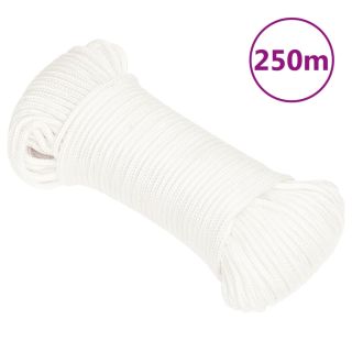 лодочный канат, белый, 5 мм, 250 м, полипропилен
