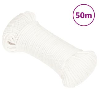 лодочный канат, белый, 5 мм, 50 м, полипропилен