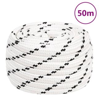 рабочая веревка, белая, 18 мм 50 м, полипропилен