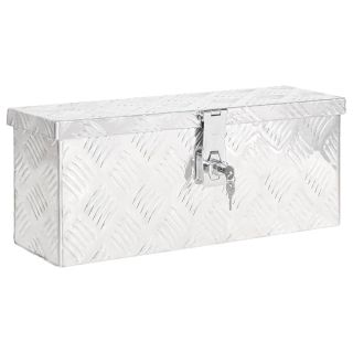 ящик для хранения, серебристый, 50 x 15 x 20,5 см, алюминий