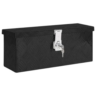 ящик для хранения, черный, 50 x 15 x 20,5 см, алюминий