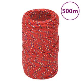 лодочный канат, красный, 2 мм, 500 м, полипропилен