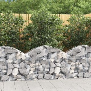 kaarekujuline gabioonkorv, 100x30x60/80 cm, tsingitud raud