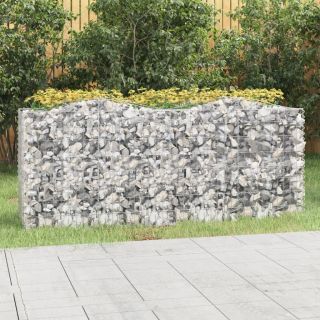 kaarekujuline gabioon taimelava, 200x50x100 cm, tsingitud raud