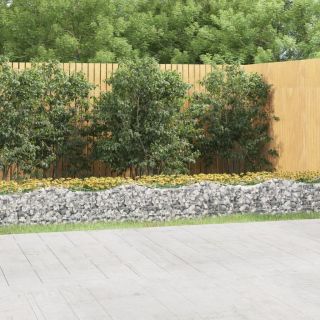 kaarekujuline gabioon taimelava, 800x50x50 cm, tsingitud raud