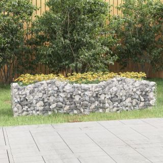 kaarekujuline gabioon taimelava, 200x50x50 cm, tsingitud raud