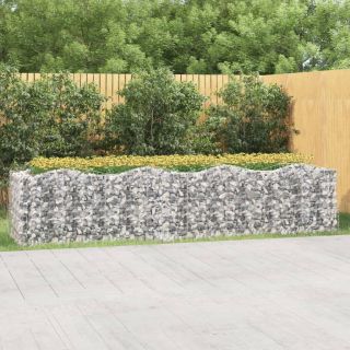 kaarekujuline gabioon taimelava, 400x100x100 cm, tsingitud raud